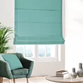 Roleta rzymska LUXOR jasnoturkusowa z eleganckiej lśniącej tkaniny o drobnym splocie