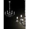 Lampa sześcioramienna MELBA z kryształami
