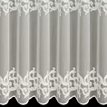 Firana szyta na taśmie 5 cm naturalna z delikatnej tkaniny typu aden, wykończonej łańcuszkowym haftem Italissima Eva Minge