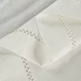 Obrus biały 145x260 cm EMILY z ozdobną listwą i mereżką