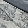 Pościel 220x200 cm bawełniana kolor jasnoszary, stalowy z ornamentowym wzorem PALERMO 10 Terra Collection