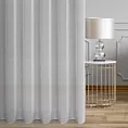 Firana szyta na taśmie 5 cm jasnoszara z cienkiej matowej etaminy, wykończona obciążnikiem