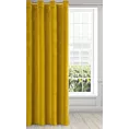 Zasłona welwetowa musztardowa z połyskiem 140x250 cm przelotka - SAMANTA