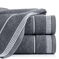 Ręcznik kąpielowy 70x140 cm bawełniany kolor grafitowy ze stębnowaną bordiurą 500 g/m2 MIRA