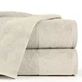 Ręcznik kąpielowy 50x90 cm bawełniany kolor beżowy z bordiurą z weluru 500 g/m2 LUCY