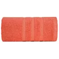 Ręcznik kąpielowy 70x140 cm bawełniany kolor koralowy z ozdobną bordiurą 500 g/m2 MILO