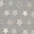 Pościel 220x200 cm z polaru kolor srebrny z gwiazdkami FLANO