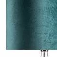 Lampa stojąca do salonu szałwiowo, miedziana SALVIA na metalowej podstawie z szklaną kula z welwetowym abażurem LIMITED COLLECTION
