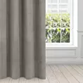Zasłona popielata z matowego welwetu 140x250 cm przelotka - MILO