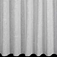 Firana szyta na taśmie 5 cm srebrna z delikatnej gładkiej etaminy wykończonej obciążnikiem