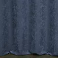 Zasłona szyta na taśmie 5 cm ciemnoniebieska miękka, szenilowa tkanina o wyraźnym splocie i delikatnym połysku