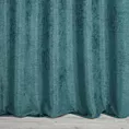 Zasłona szyta na taśmie 5 cm BRIANNA turkusowa miękka szenilowa o wyraźnym splocie i lekkim połysku
