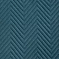 Narzuta z tkaniny o strukturze lnu niebieska 220x240 cm pikowana w wzór jodełki LEN 3 Eurofirany Premium