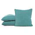 Poszewka na poduszkę 45x45 cm miętowo, turkusowa z drobnym wzorem jodełki AKRYL 4