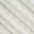Zasłona biało, złota ze wzorem liści, zaciemniająca 140x300 cm taśma - MARIGOLD