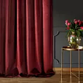 Zasłona ciemnobordowa z ekskluzywnego aksamitnego welwetu 290 g/m2 140x250 cm 10 szt. przelotek - VILLA