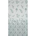 Dekoracja okienna biało, zielona z lekkiej etaminy z nadrukiem gałązek 140x270 cm taśma CLARISSA Design 91