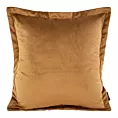 Poszewka na poduszkę 45x45 cm welwetowa miodowa z ozdobnymi brzegami RIA Diva Line