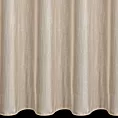 Firana szyta na taśmie 5 cm jasnobeżowa z delikatnej tkaniny o luźnym splocie, wykończona obciążnikiem