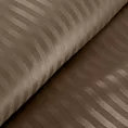 Pościel 140x200 cm satyna bawełniana kolor brązowy w drobne prążki VERA
