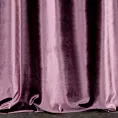Zasłona szyta na taśmie 5 cm SAFARI liliowa z miękkiej welwetowej tkaniny z połyskiem