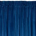 Zasłona welwetowa granatowa zdobiona falbanami 140x250 taśma - CHARLOTTE 1