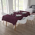 Obrus szyty fioletowy z tkaniny zaciemniającej typu dimout o naturalnym splocie, z efektem melanżu