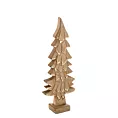 Figurka świąteczna drewniana choinka z wytłoczeniami
