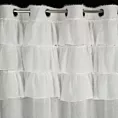 Zasłona biała zdobiona falbanami z moherowej tkaniny 140x250 cm przelotka - AGIS