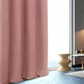 Zasłona różowa z matowego welwetu 140x250 cm przelotka - MILO