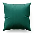 Poszewka szyta ciemnozielona z miękkiej półmatowej tkaniny welwetowej
