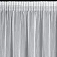Firana biała z etaminy o strukturze deszczyku i błyszczącej nici 140x280 cm taśma IWA