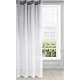 Zasłona biało, grafitowa z efektem cieniowania z lekkiej etaminy 140x250 cm przelotka - RAVIA