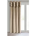 Zasłona welwetowa ciemobeżowa zdobiona falbanami 140x250 cm przelotka - ERIN