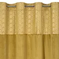 Zasłona miodowa ze złotym wzorem z błyszczącego welwetu 140x250 cm przelotka - ELEN