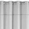 Zasłona stalowa z pomponami z matowej tkaniny 135x260 cm przelotka - DEFNE
