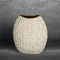 Wazon dekoracyjny MOLI zdobiony wzorem plecionego sweterka