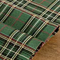 Bieżnik na stół ciemnozielony 40x140 cm gobelinowy LOOK świąteczny w kratę