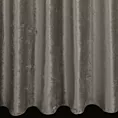 Zasłona szyta na taśmie 5 cm popielata z miękkiej tkaniny welwetowej z efektem kreszowania, wykończona obciążnikiem
