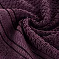 Ręcznik kąpielowy 70x140 cm bawełniany kolor ciemnofioletowy zdobiony subtelnymi paseczkami 500 g/m2 DAVOS