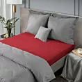 Prześcieradło frotte z gumką 160x200 cm z bawełny kolor czerwony 170 g/m2 Design 91