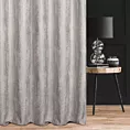Zasłona szyta na flexach kremowo srebrna z eleganckiej tkaniny zasłonowej o prostym splocie z połyskującym dodatkiem