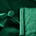 Zasłona ciemnozielona z welwetowej tkaniny zdobiona głębokimi fałdami i guzikami 85x250 cm (wymiar podany na gotowo) szelki - ALITA