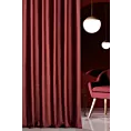 Zasłona szyta na flexach bordowa z miękkiej półmatowej tkaniny welwetowej