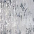 Zasłona srebrno, szara zdobiona metalicznym nadrukiem z welwetu 140x270 cm taśma - TINA