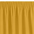 Zasłona musztardowa z matowej gładkiej tkaniny 140x270 cm taśma - RITA