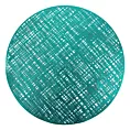 Podkładka  okrągła z ażurowym wzorem turkusowa