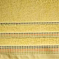 Ręcznik kąpielowy 50x90 cm bawełniany kolor żółty z ozdobnym stębnowaniem 500 g/m2 POLA