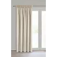 Zasłona jasnobeżowa z szenilowej tkaniny o strukturalnym splocie 140x270 cm taśma - VANI