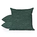 Poszewka szyta zielona z szenilowej tkaniny z dodatkiem połyskującej nici